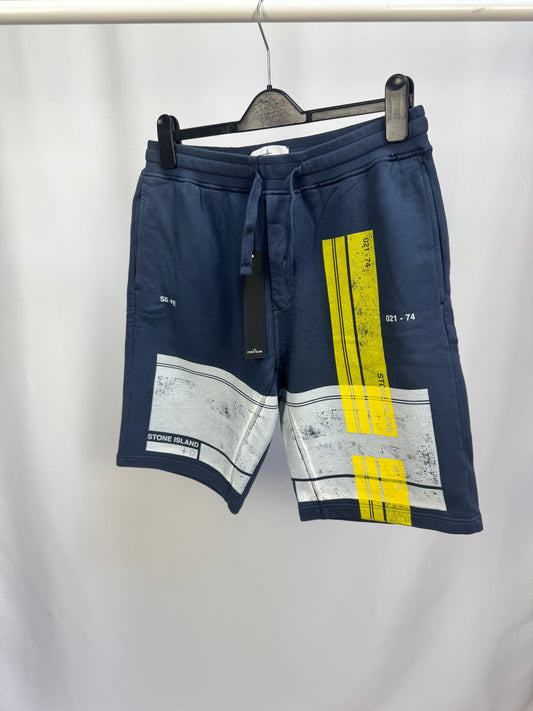 Stone Island Graphic Bermuda Shorts (Navy)