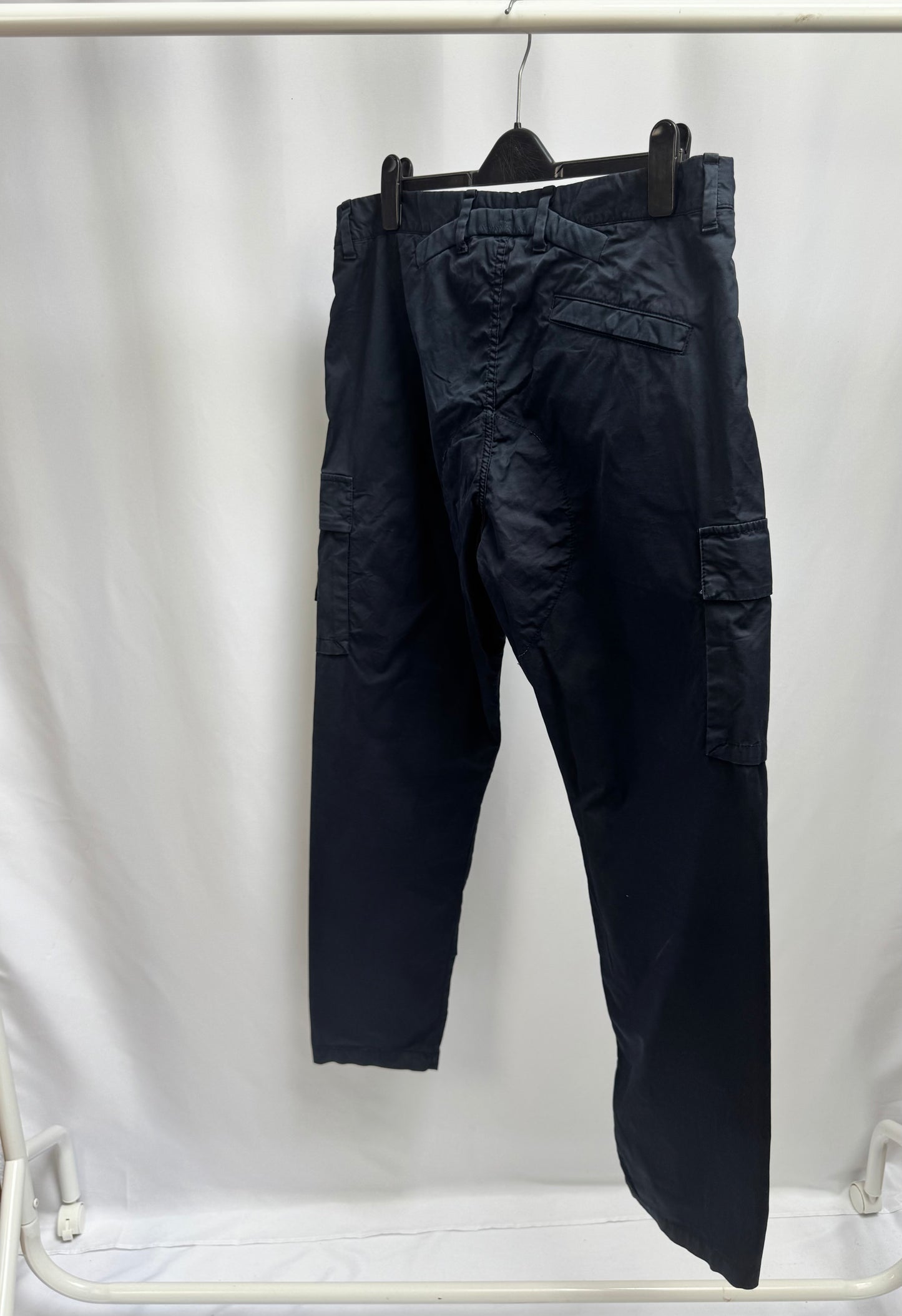 Stone Island Cargo Pocket Garbadine Trousers (Navy)