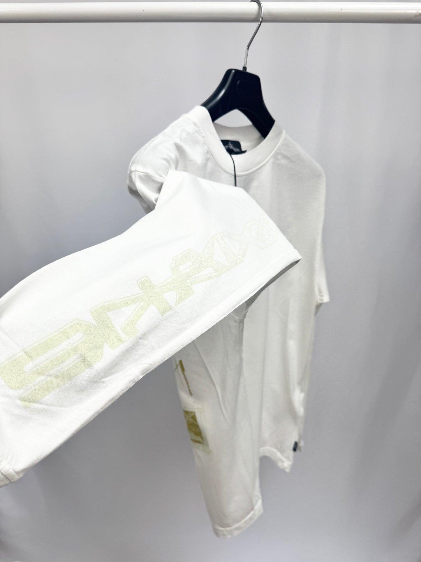 Stone Island Shadow Project Graphic T-Shirt Long Sleeve (White)