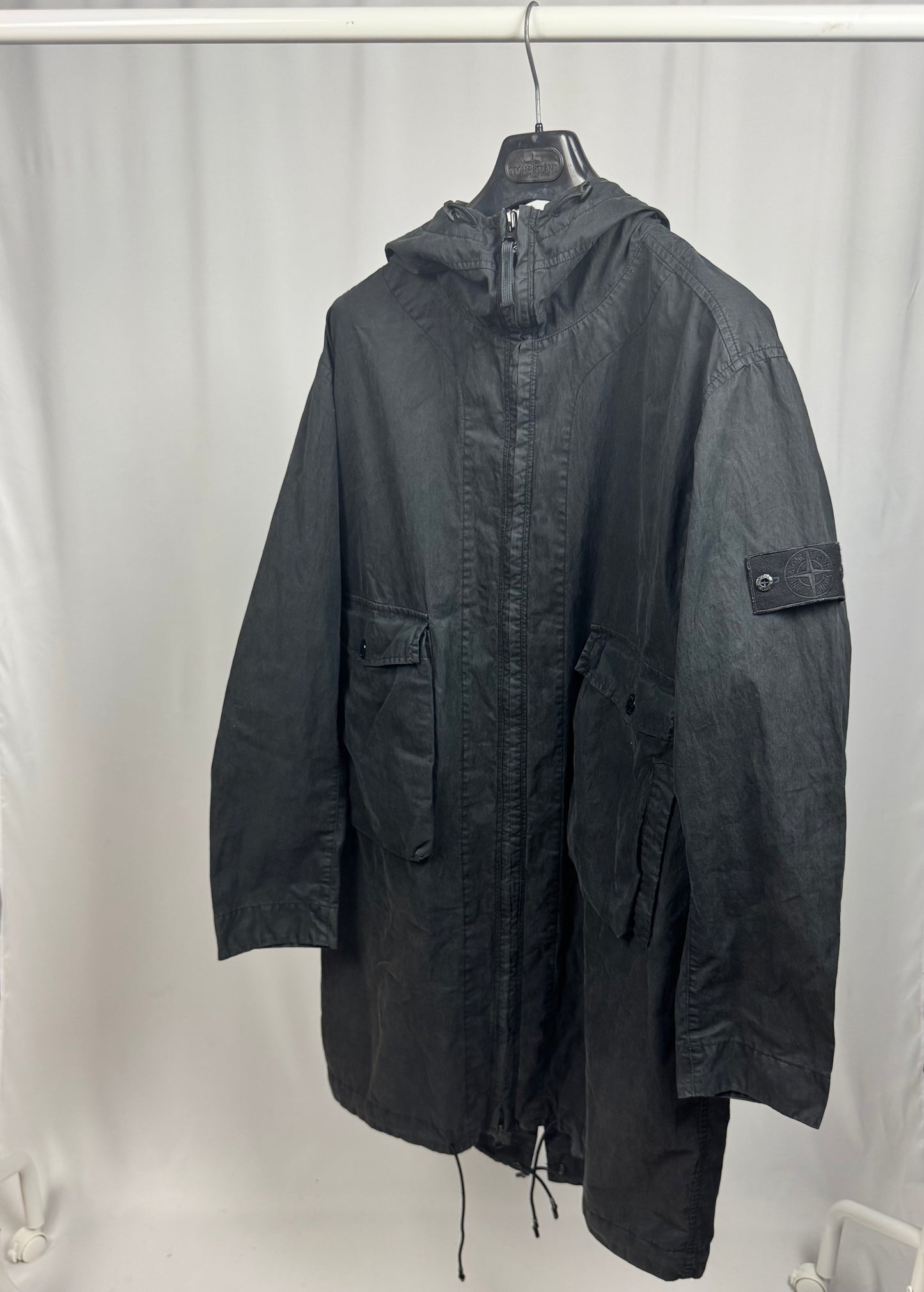 Stone Island 50 Fili Resinata Ghost Parka (Black)