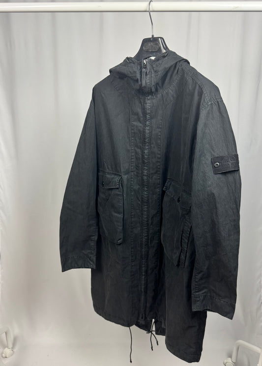 Stone Island 50 Fili Resinata Ghost Parks (Black)