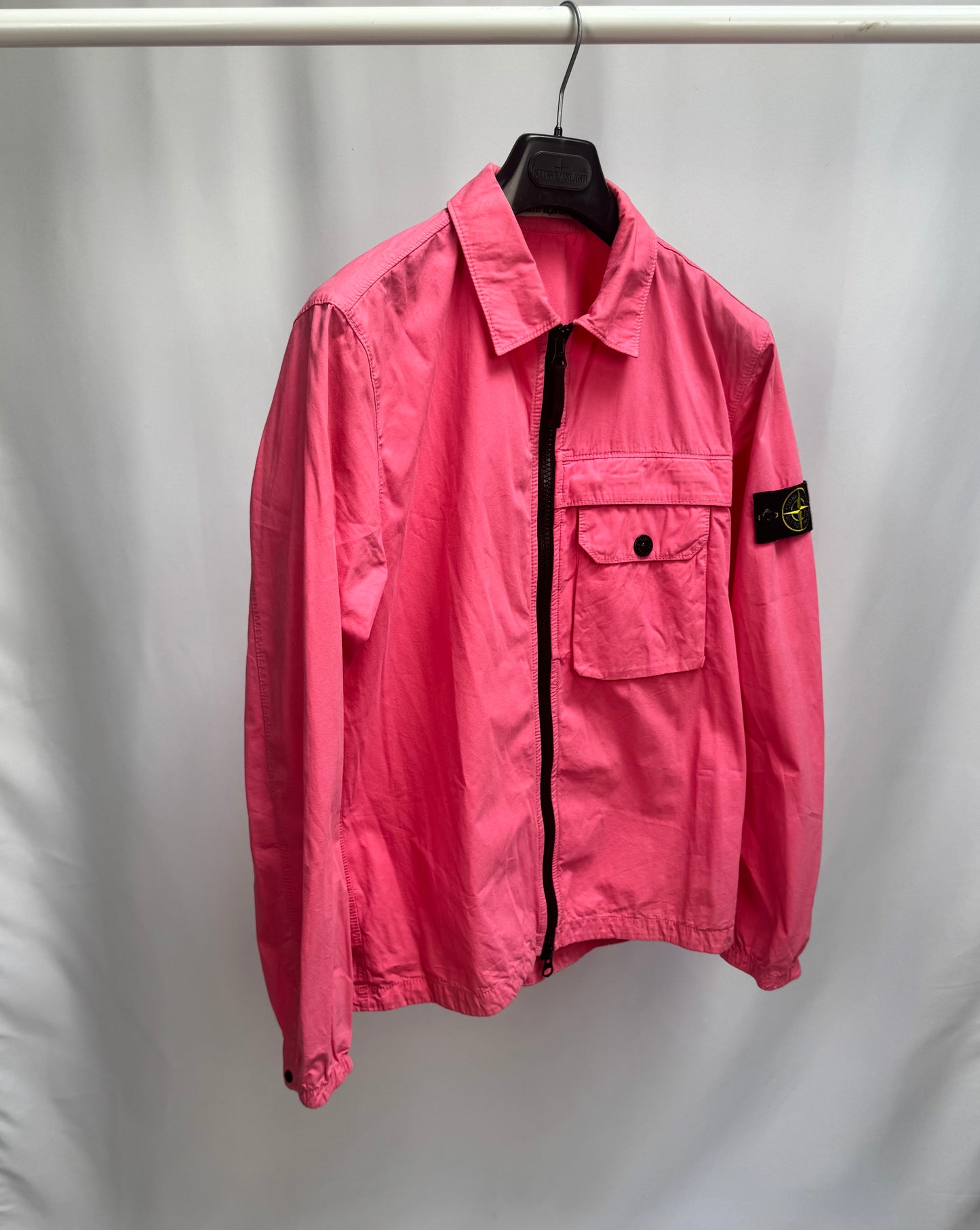 Stone Island Single Pocket Overshirt (Pink)
