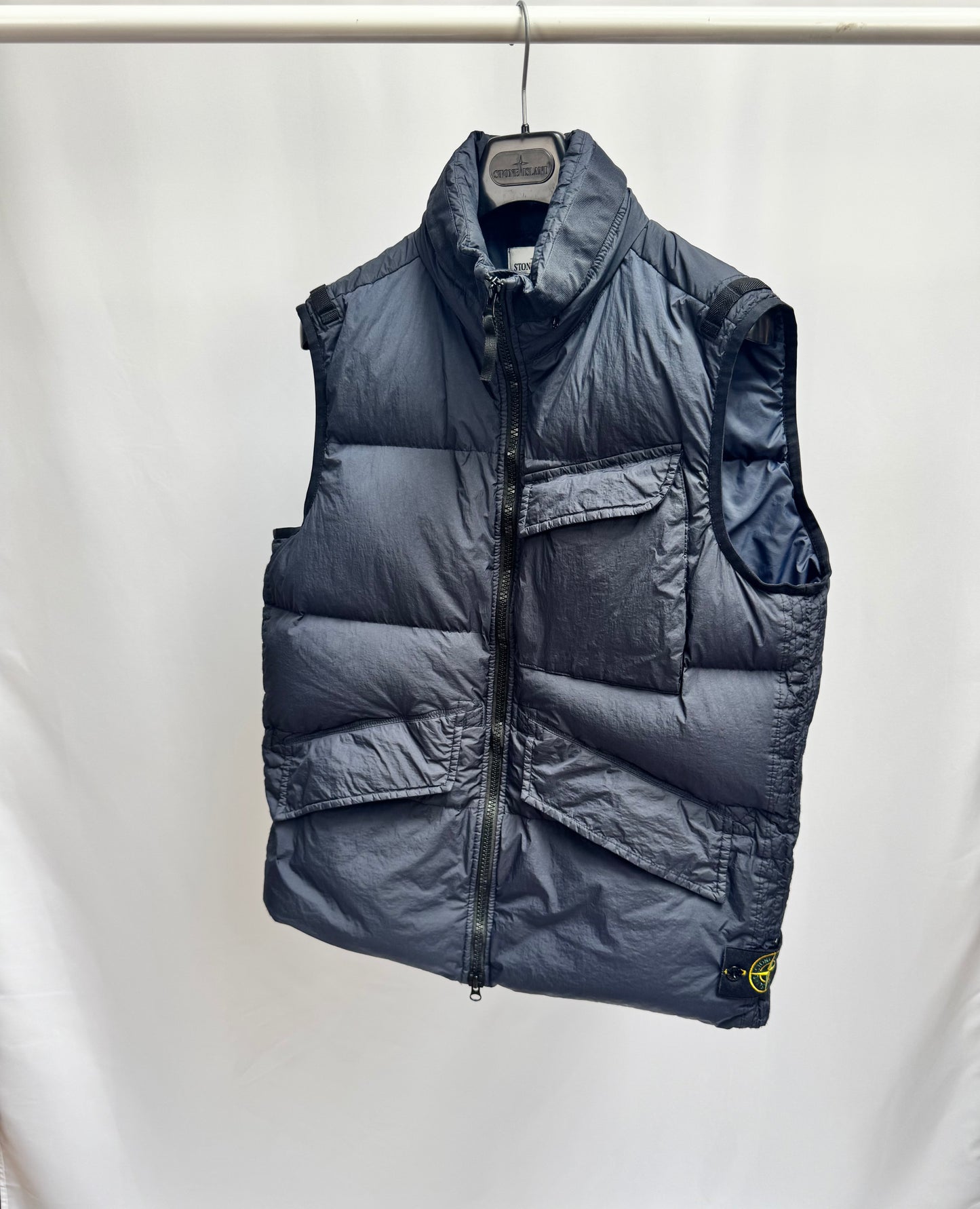 Stone Island Garment Dyed Crinkle Reps R-NY Down Gilet (Navy)