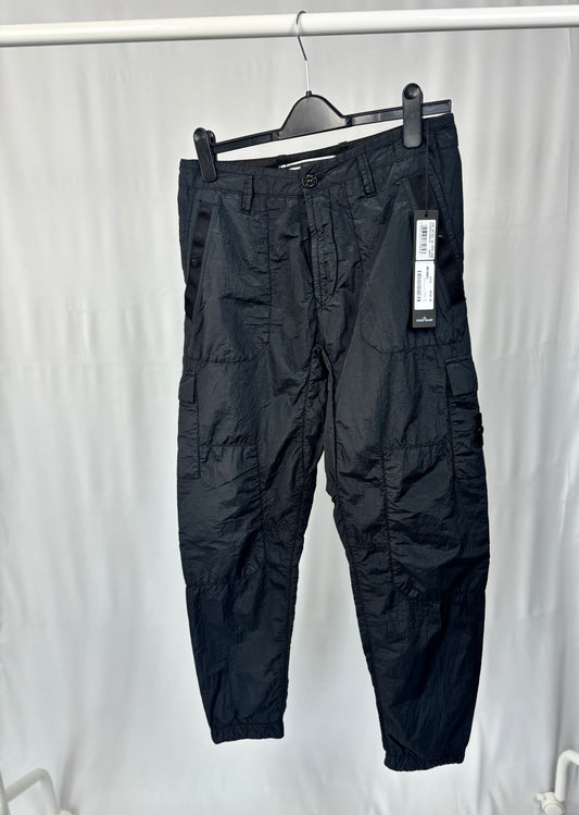 Stone Island Seersucker Cargo Pants (Black)