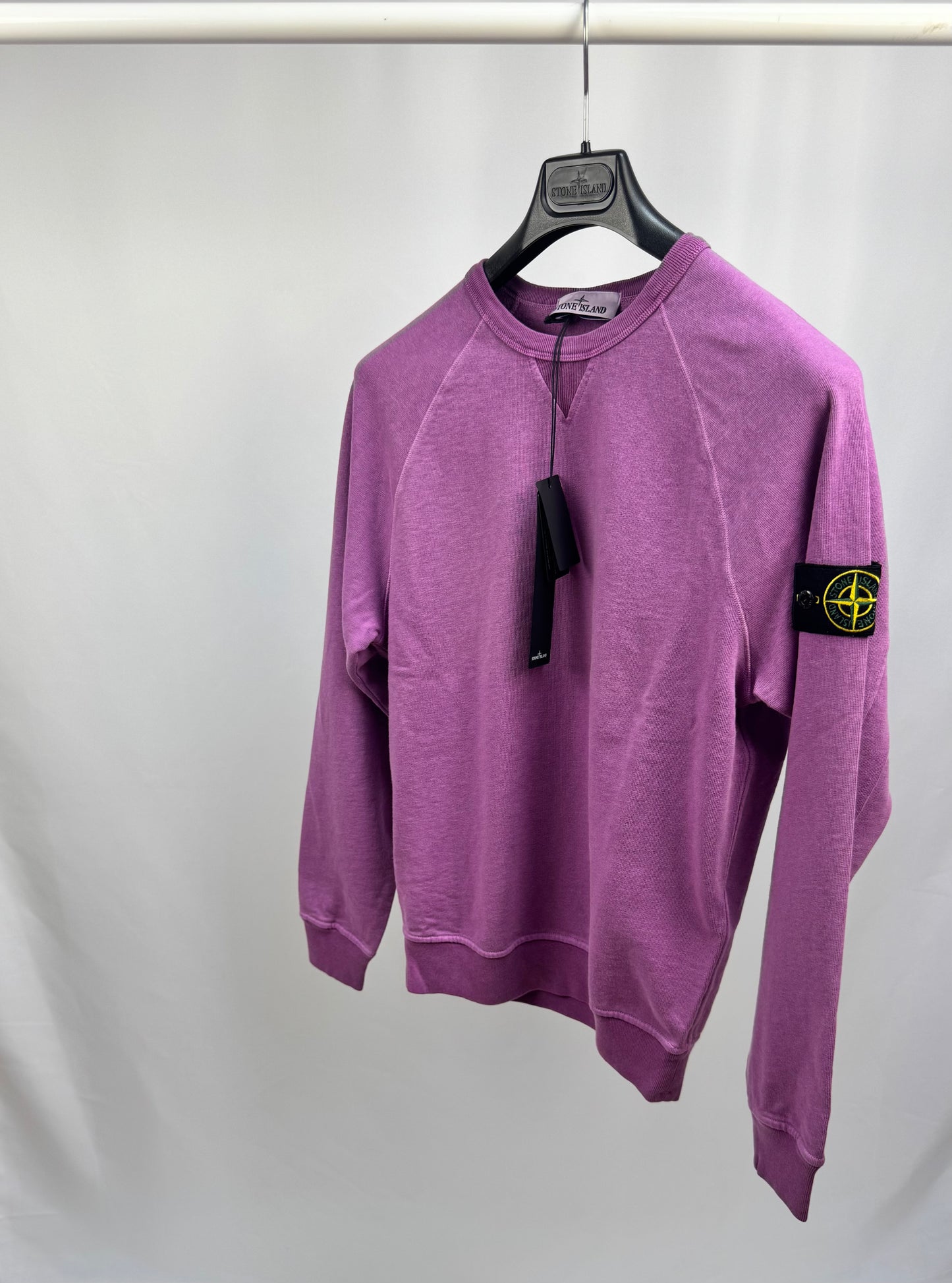 Stone Island Garment Dyed Old Effect Sweatshirt (Purple)
