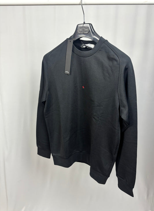Stone Island Marina Spell-Out Sweatshirt (Black)