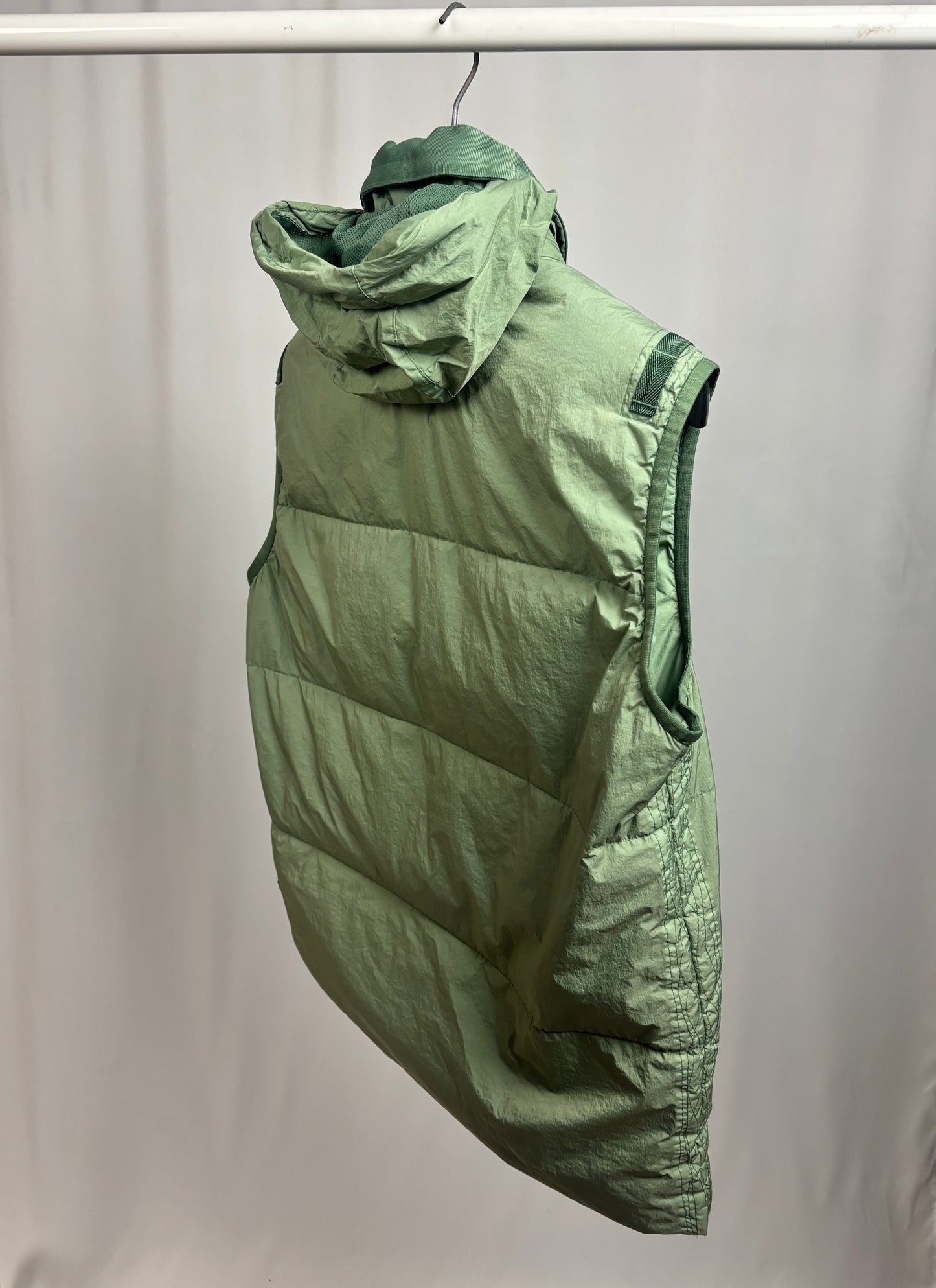 Stone Island Garment Dyed Crinkle Reps R-NY Down Gilet (Sage)