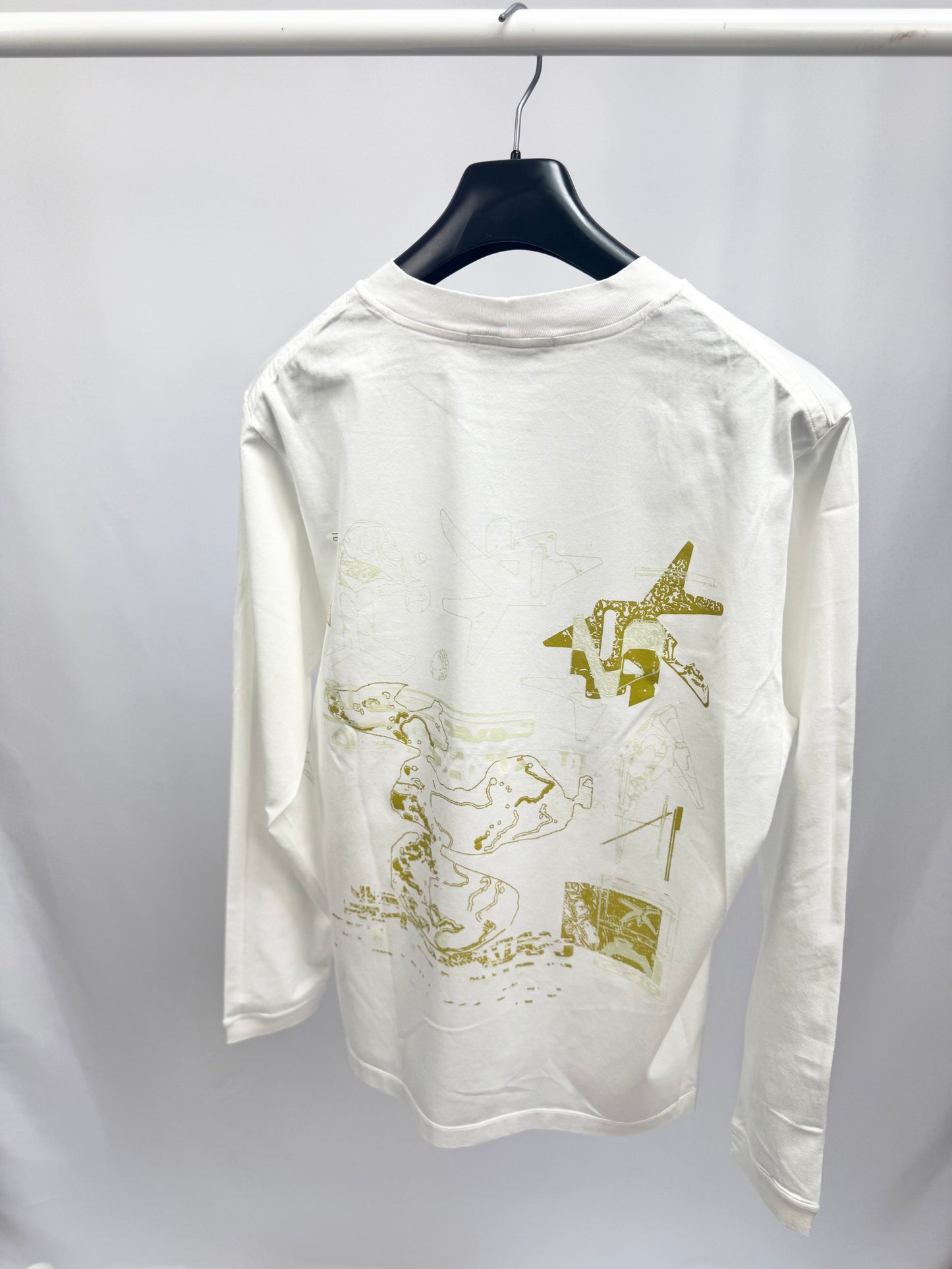 Stone Island Shadow Project Graphic T-Shirt Long Sleeve (White)