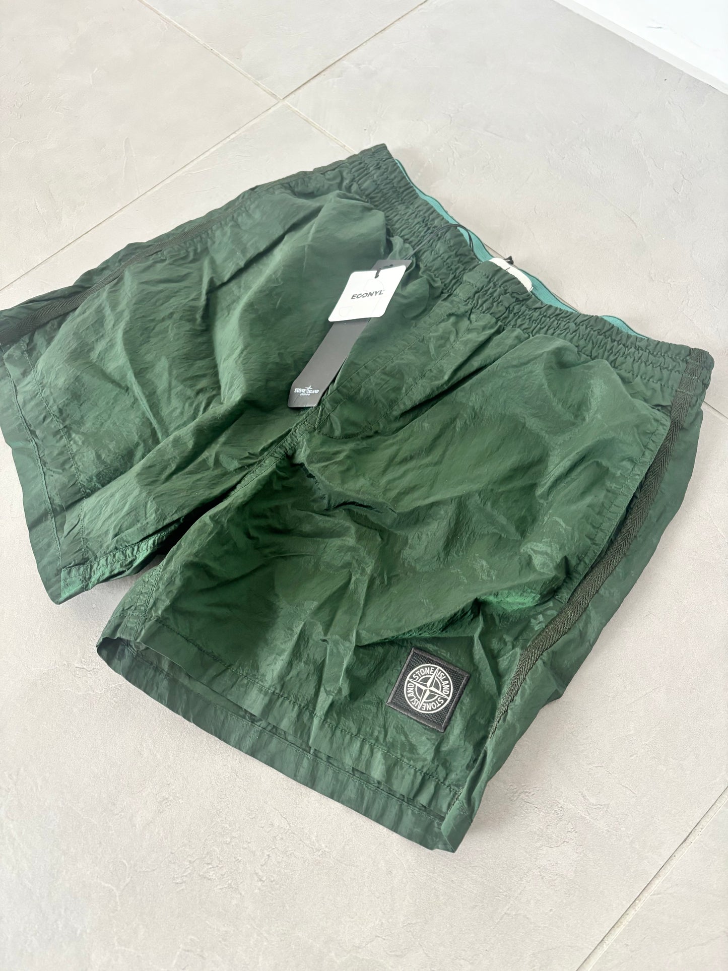 Stone Island Junior Nylon Metal Swimming Shorts (Bottle Green)