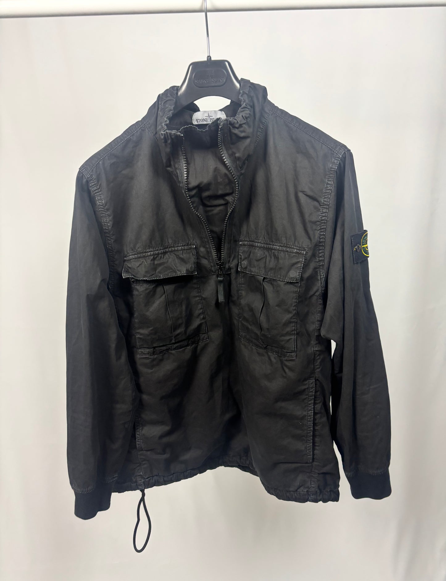 Stone Island Half Zip Smock (Black)