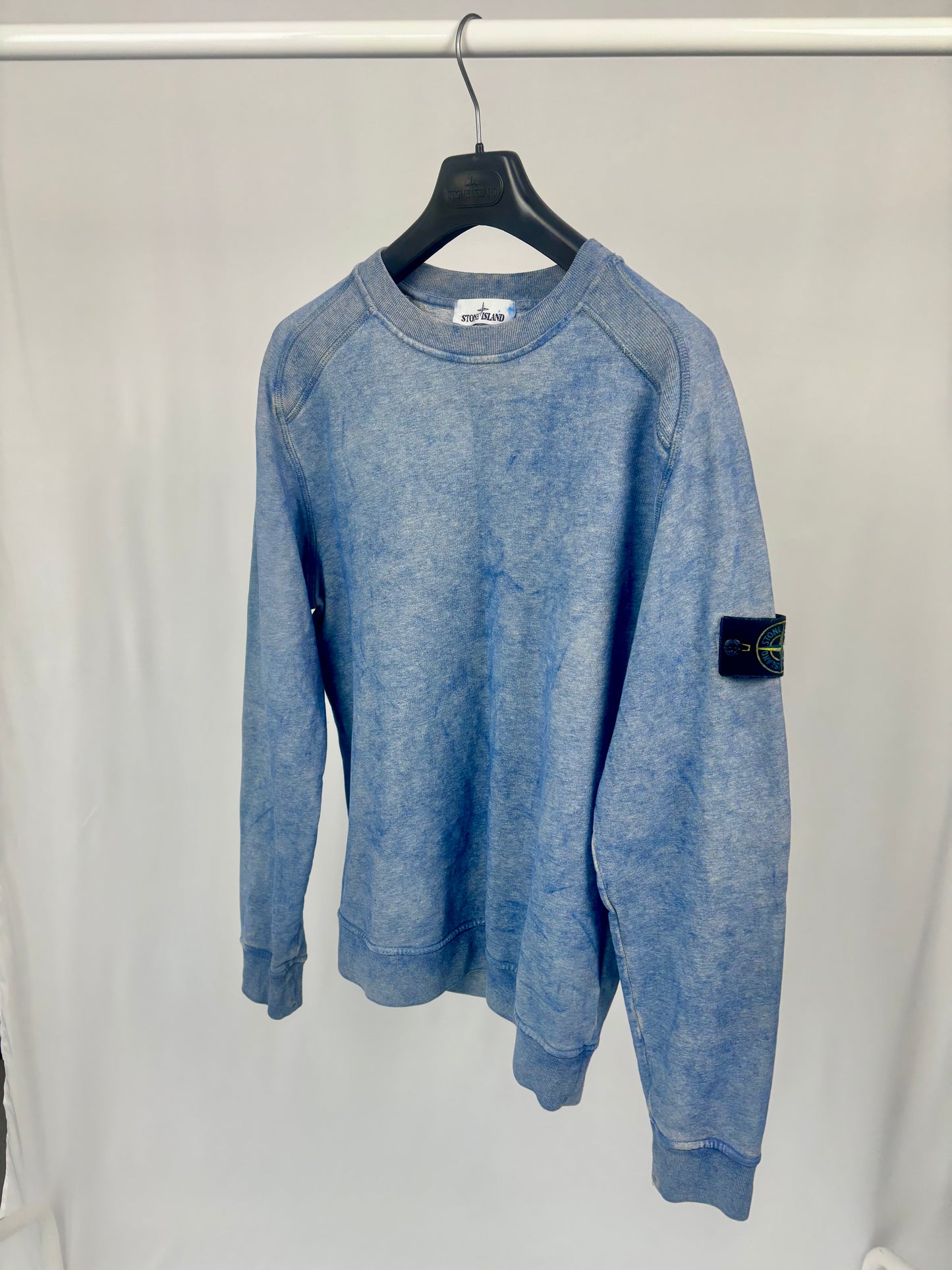 Stone Island Dust Colour Finish Sweatshirt (Blue)