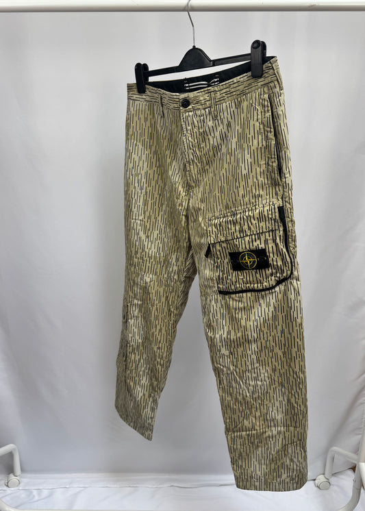 Stone Island Reflective Rain Camo Cargo Trousers (Camo)