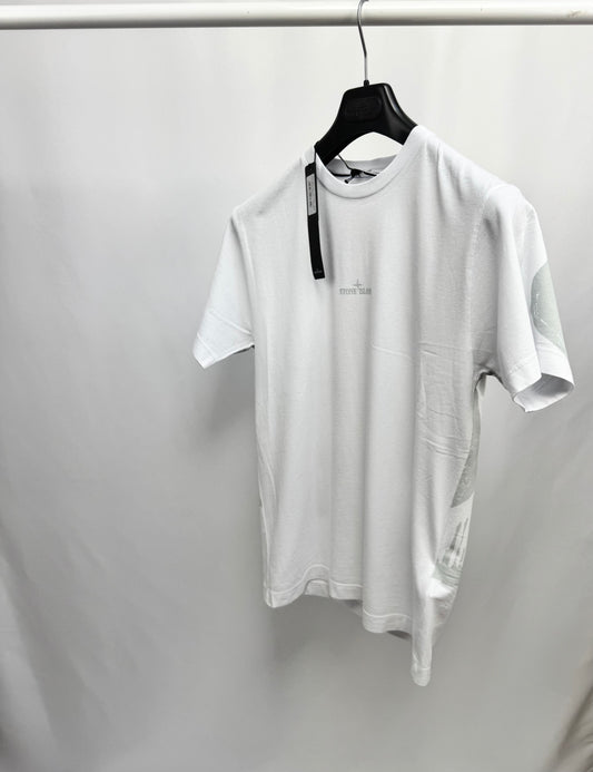 Stone Island Xilographia Back Print T-Shirt (White)