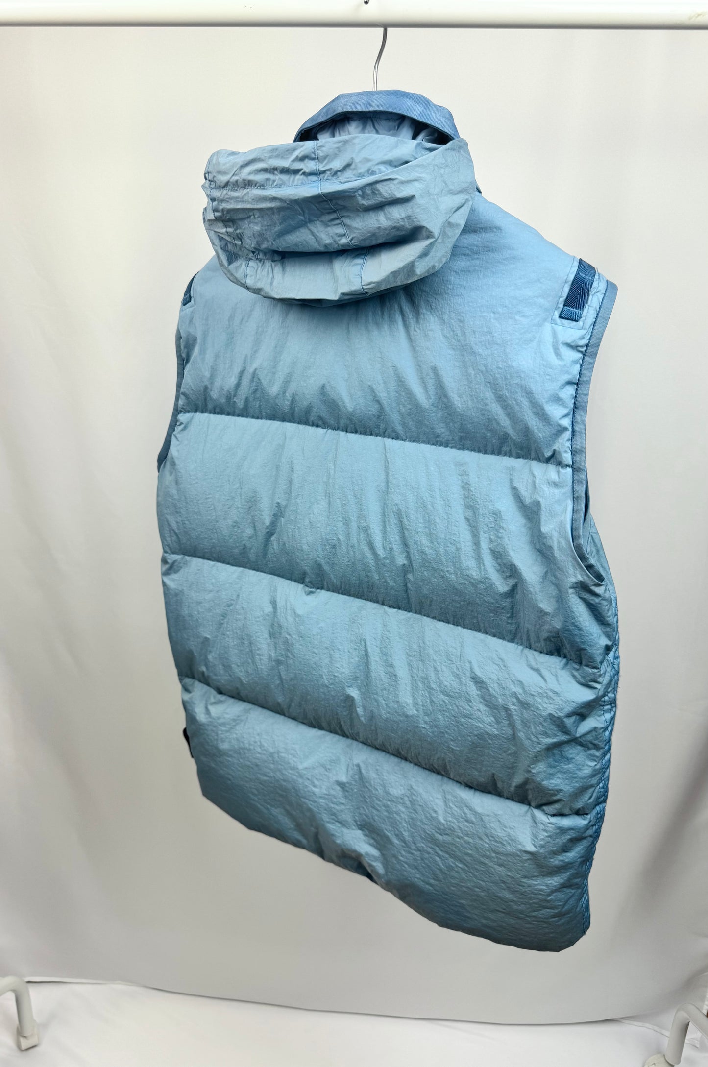 Stone Island Garment Dyed Crinkle Reps R-NY Down Gilet (Light Blue)
