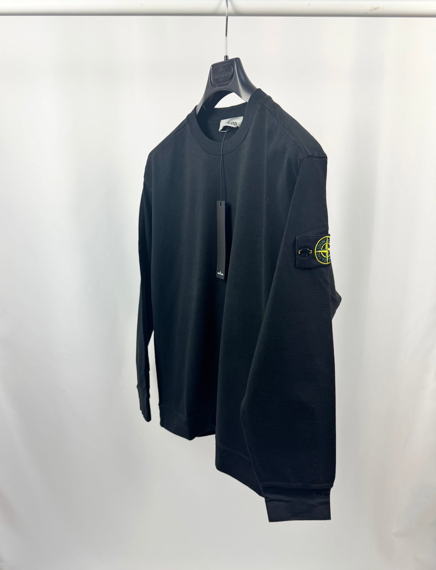 Stone Island Lightweight Crew Sweatshirt (Black)