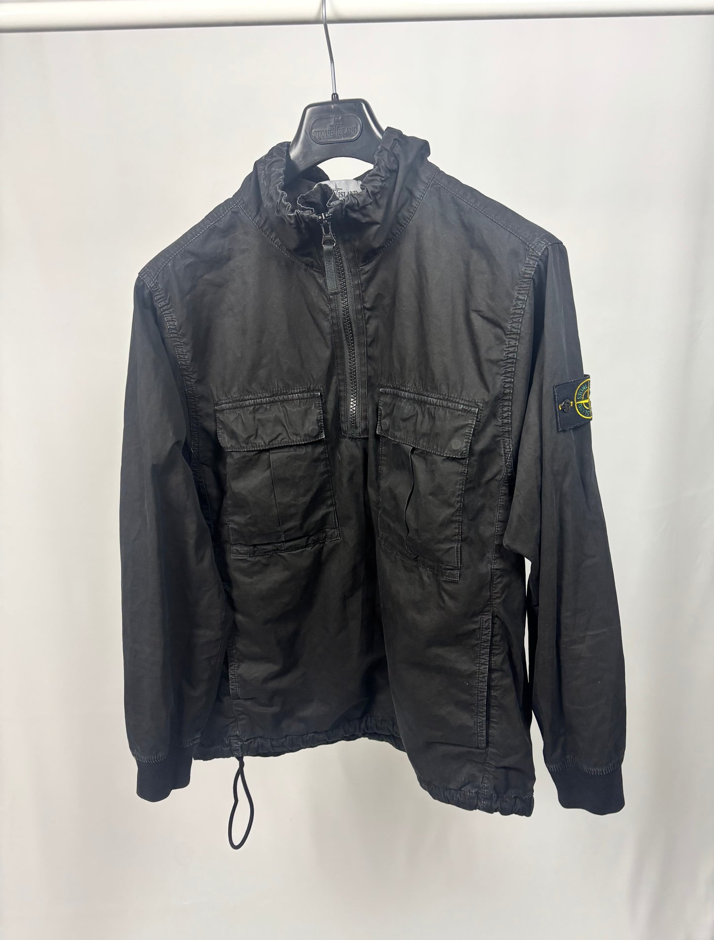 Stone Island Half Zip Smock (Black)