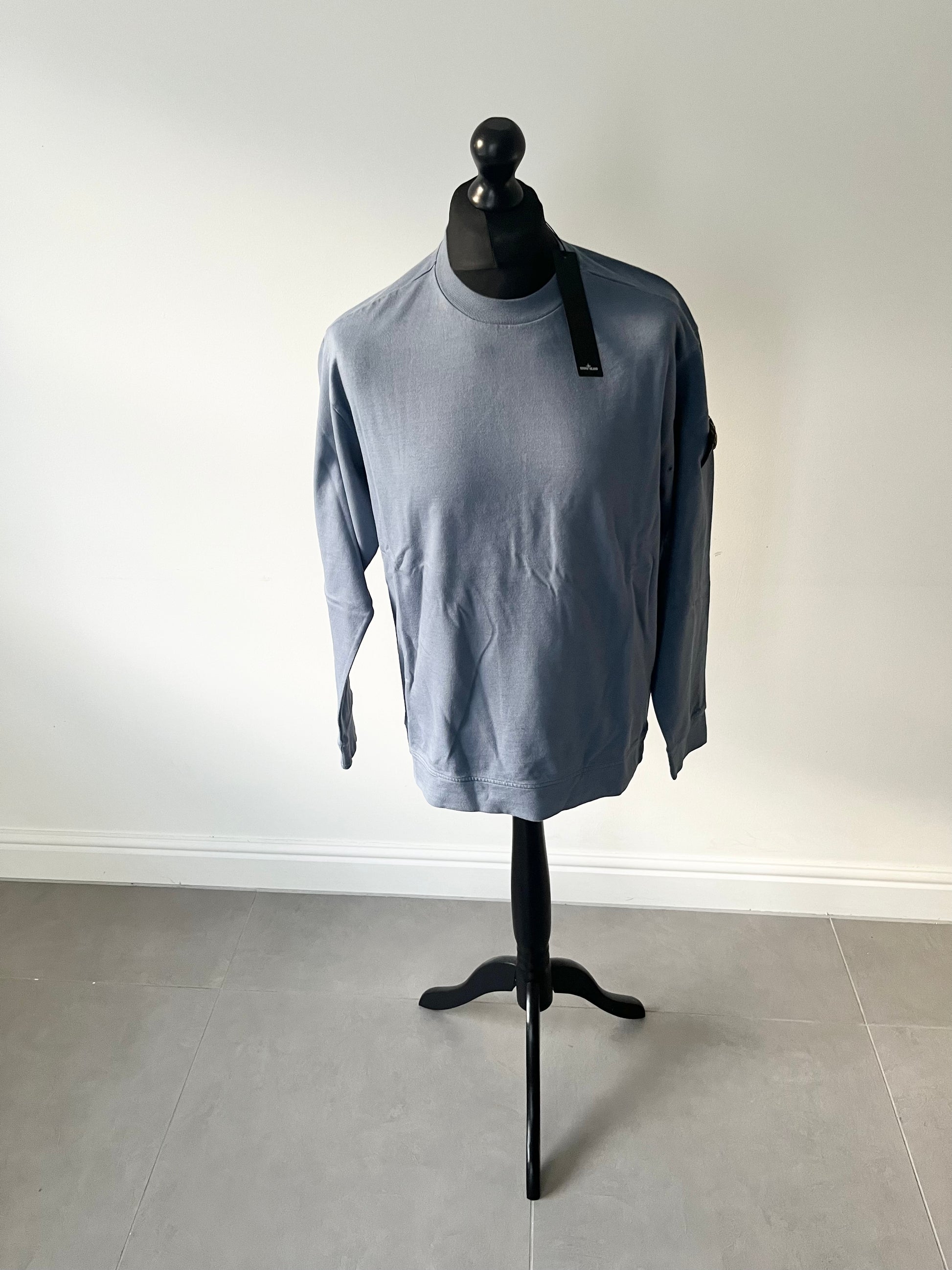 Stone Island Lightweight Crew Sweatshirt Avio Blue CasualCentral