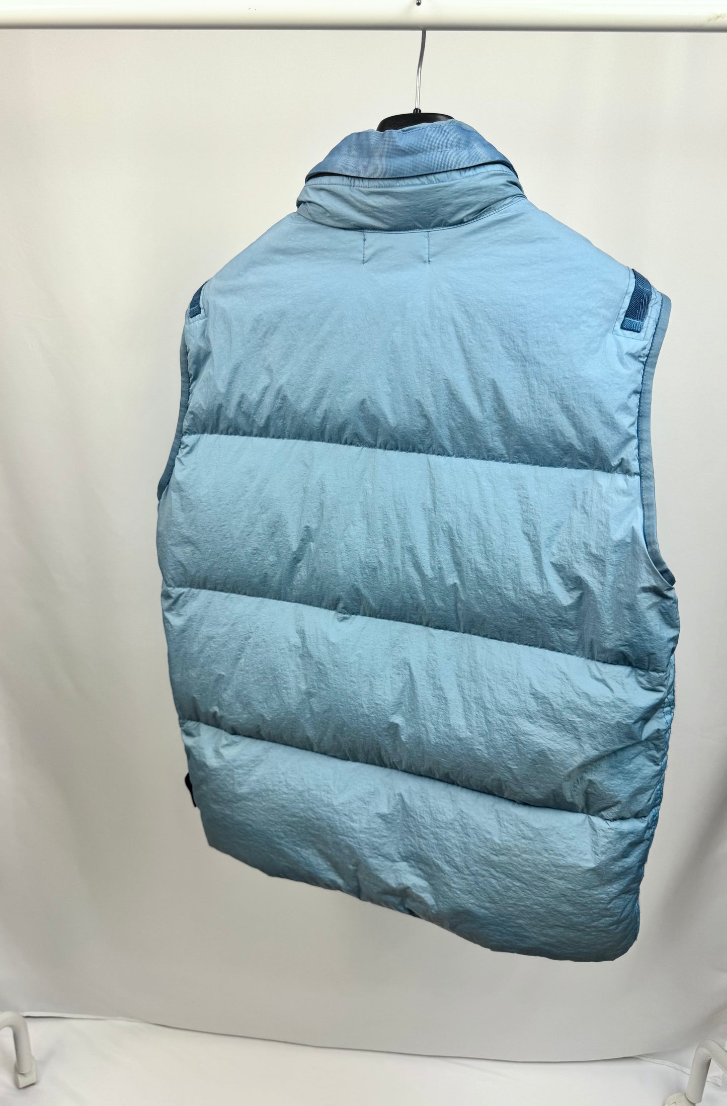 Stone Island Garment Dyed Crinkle Reps R-NY Down Gilet (Light Blue)