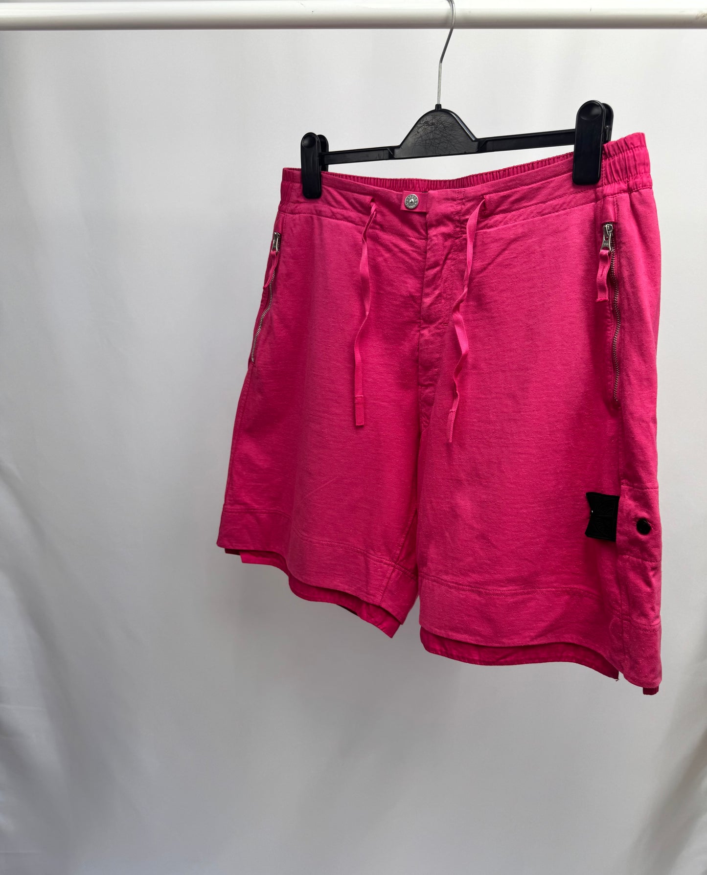Stone Island Shadow Project Weave Pocket Shorts (Pink)