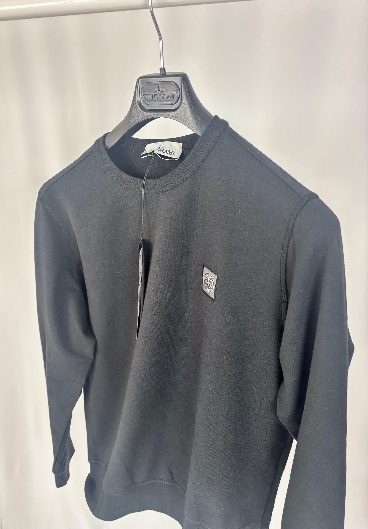 Stone Island Logo Patch Sweatshirt (Black)