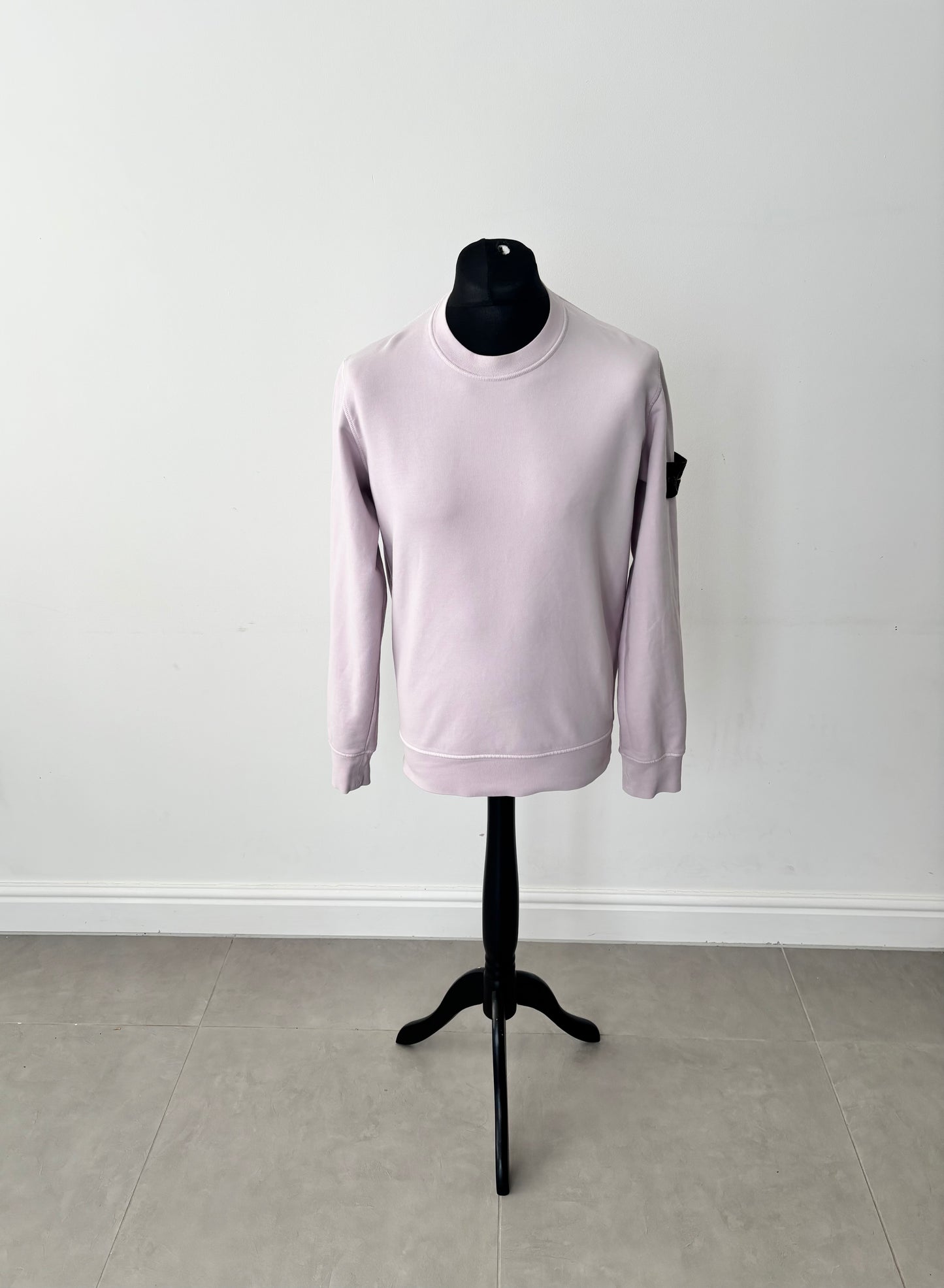 Stone Island Garment Dyed Crew Neck Sweatshirt (Lilac)