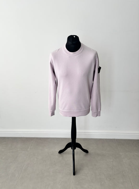Stone Island Garment Dyed Crew Neck Sweatshirt (Lilac)