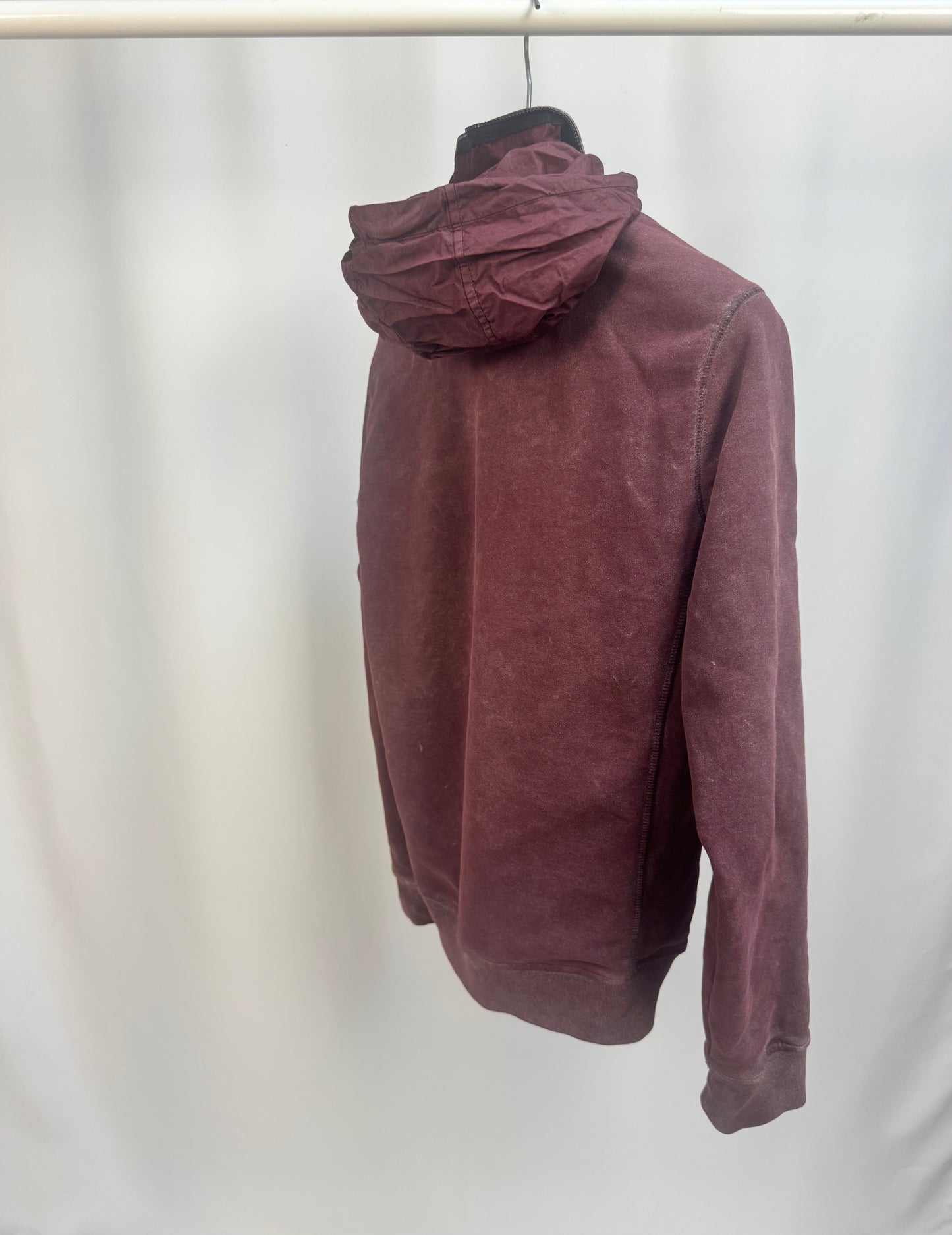 Stone Island Zip Up Frost Sweatshirt (Red)