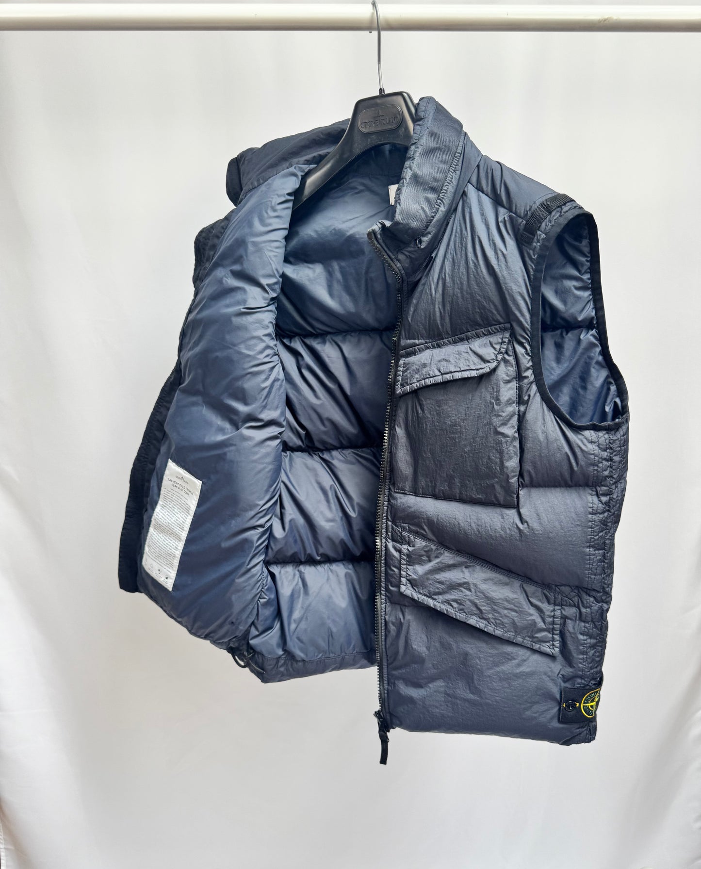 Stone Island Garment Dyed Crinkle Reps R-NY Down Gilet (Navy)