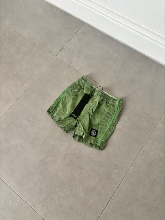 Stone Island Junior Nylon Metal Swimming Shorts (Lime Green)