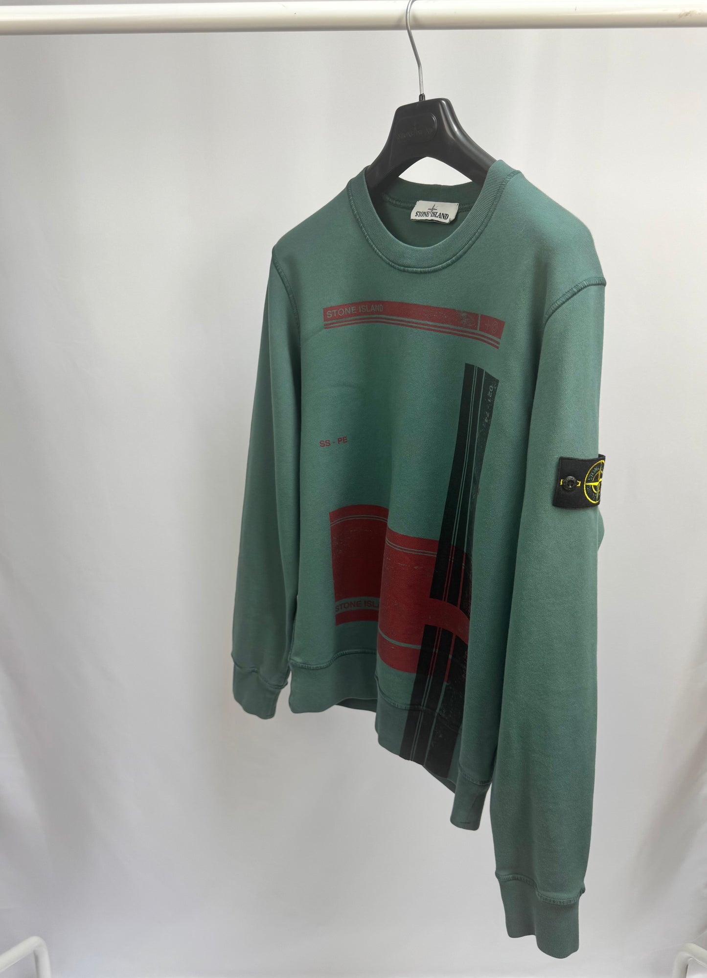 Stone Island Block Logo Sweathshirt (Green)