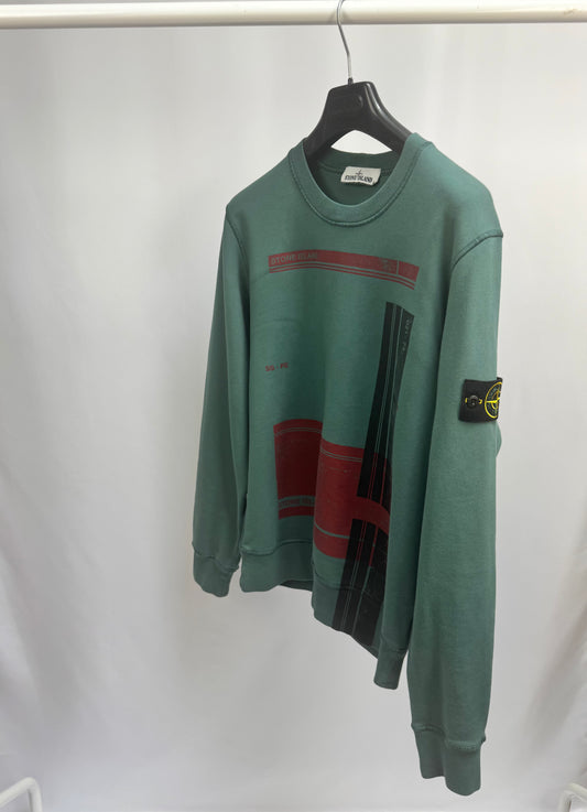 Stone Island Block Logo Sweathshirt (Green)