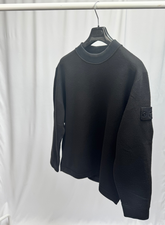 Stone Island Soft Fleece Ghost Sweatshirt (Black)