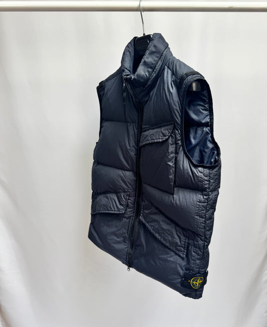 Stone Island Garment Dyed Crinkle Reps R-NY Down Gilet (Navy)