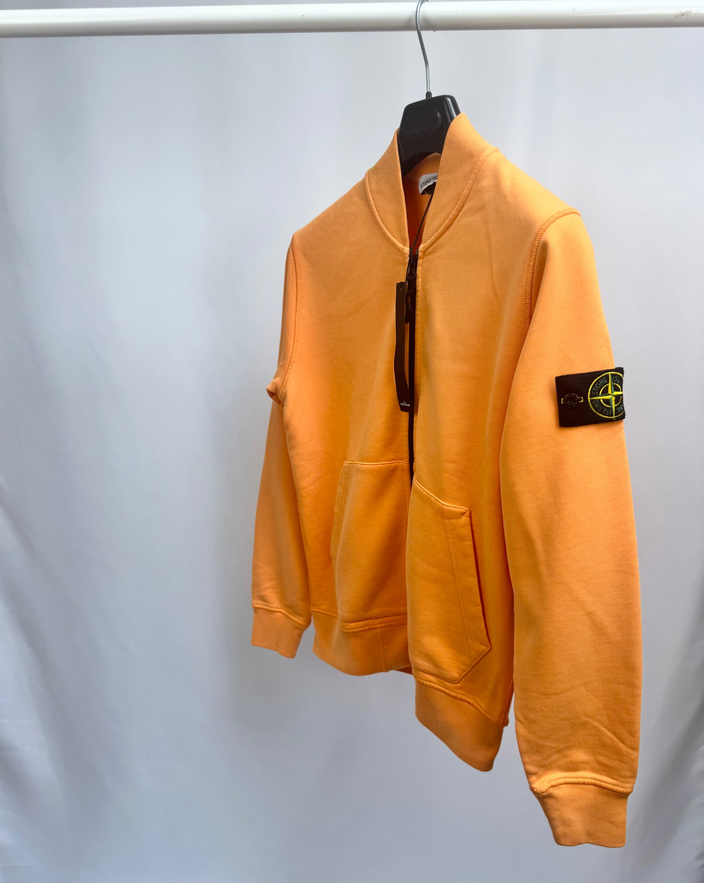 Stone Island Garment Dyed Zip Bomber (Orange)