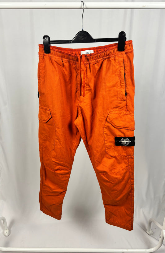 Stone Island Reflective Weave Ripstop-TC Cargo Pants (Orange)