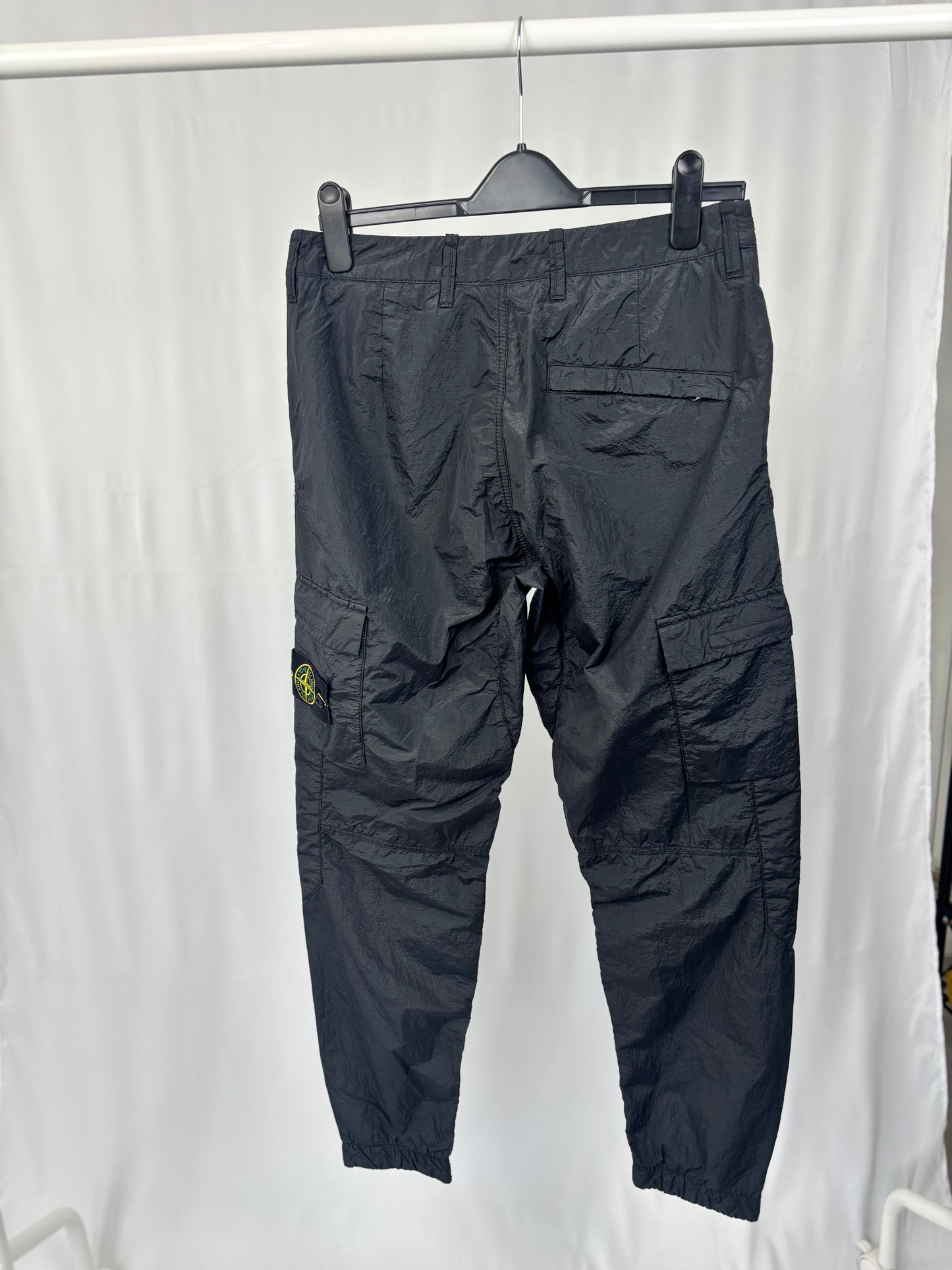 Stone Island Seersucker Cargo Pants (Black)