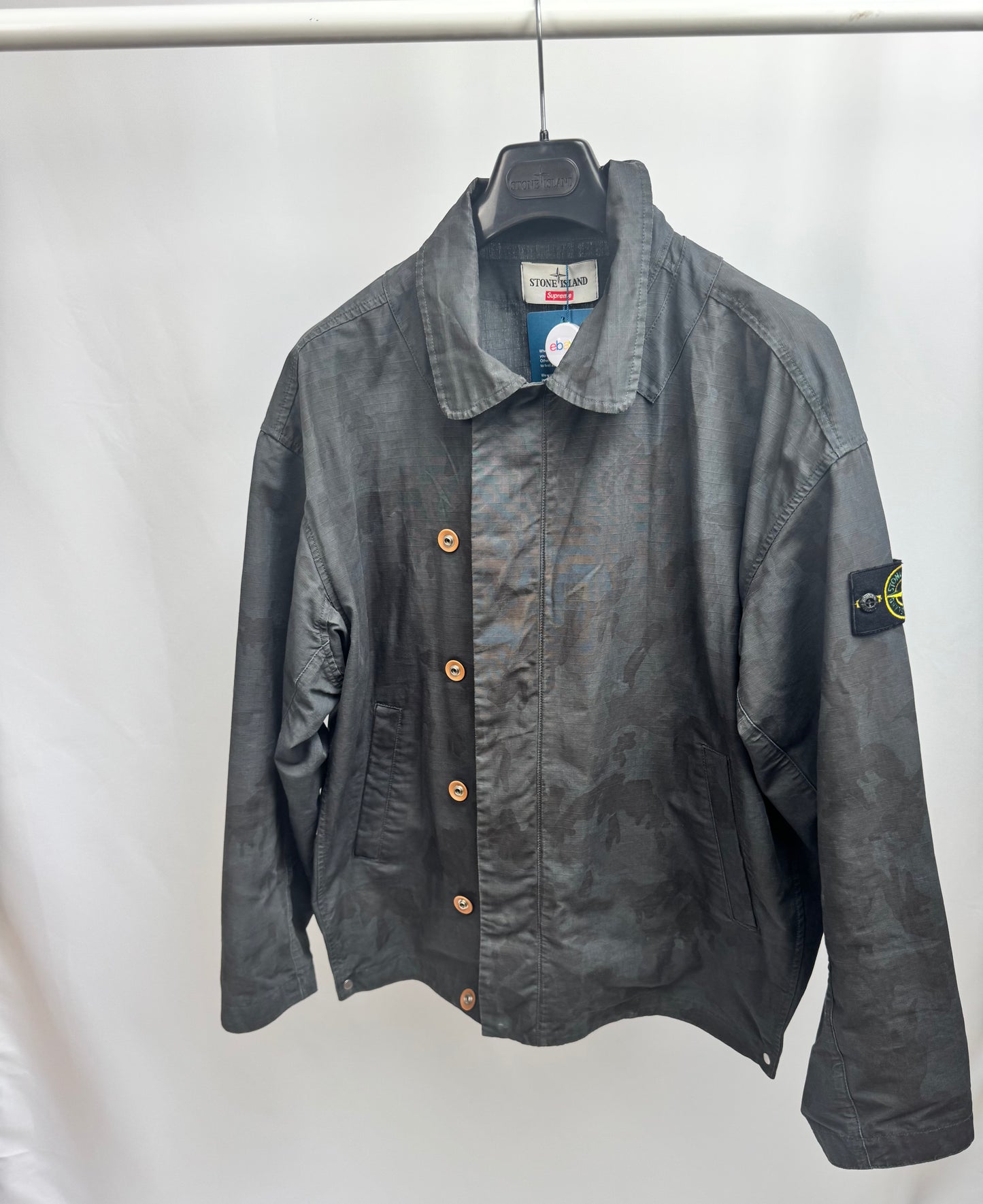 Stone Island X Supreme Cotton Ripstop Jacket Camouflage (Camo)