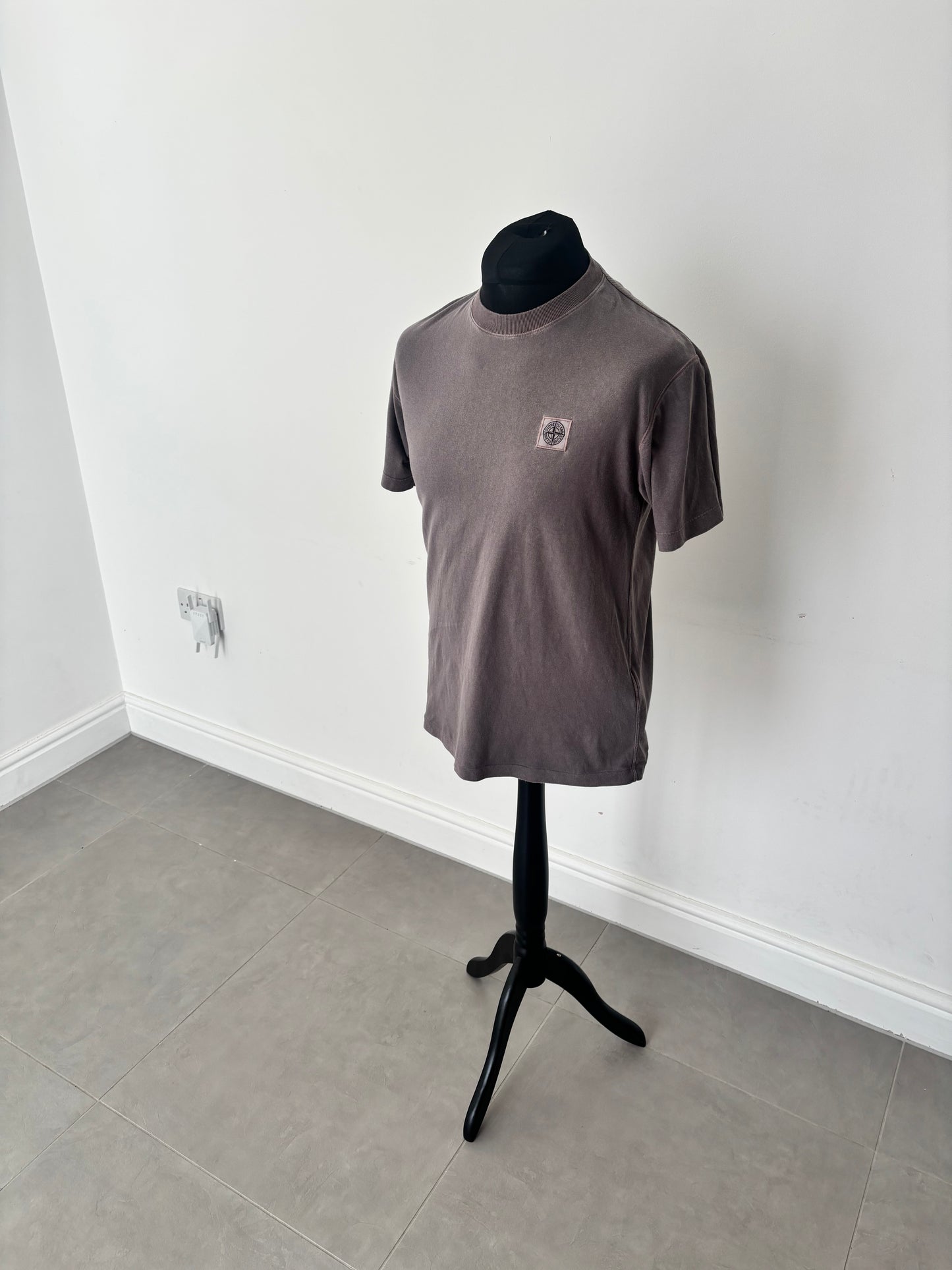 Stone Island Logo Patch Crewneck T-Shirt (Purple)