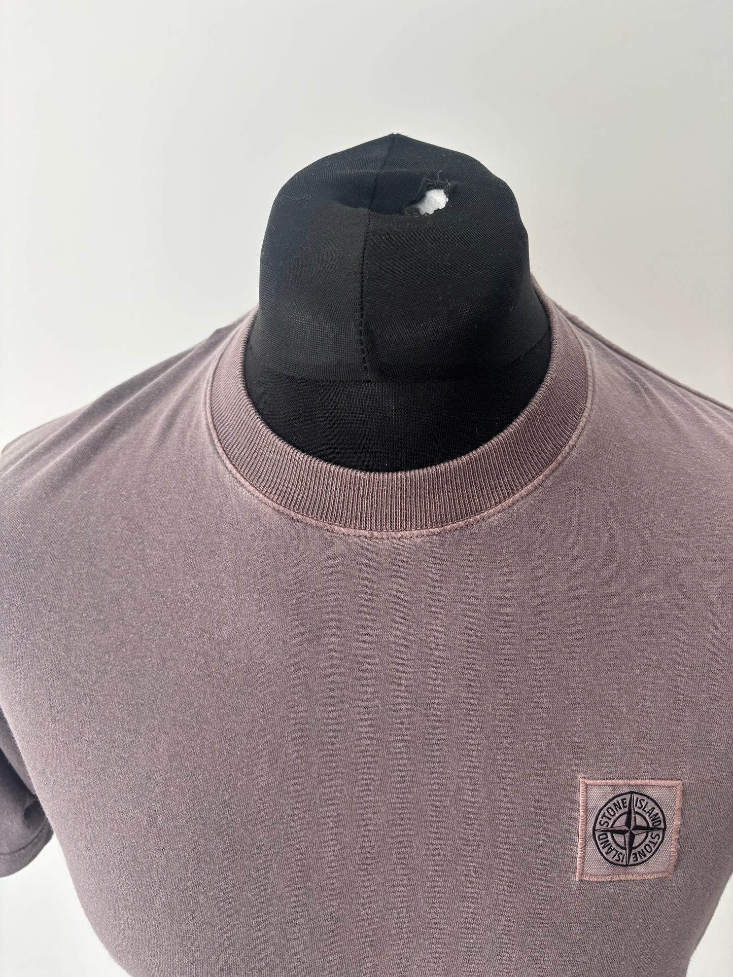 Stone Island Logo Patch Crewneck T-Shirt (Purple)