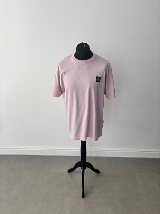 Stone Island Patch Logo T-Shirt (Pink)
