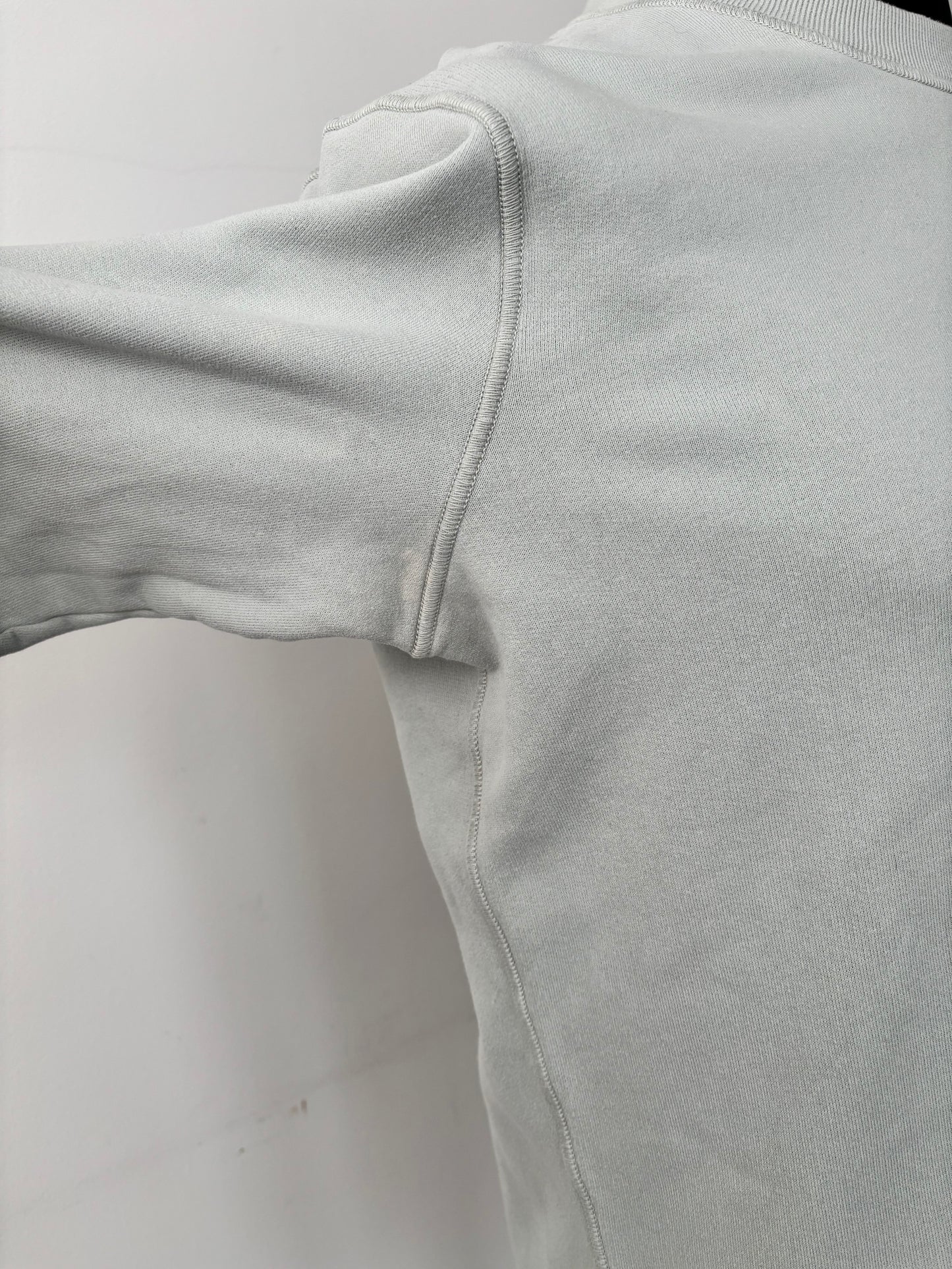 Stone Island Brushed Cotton Crew Neck Sweatshirt (Pearl Grey)