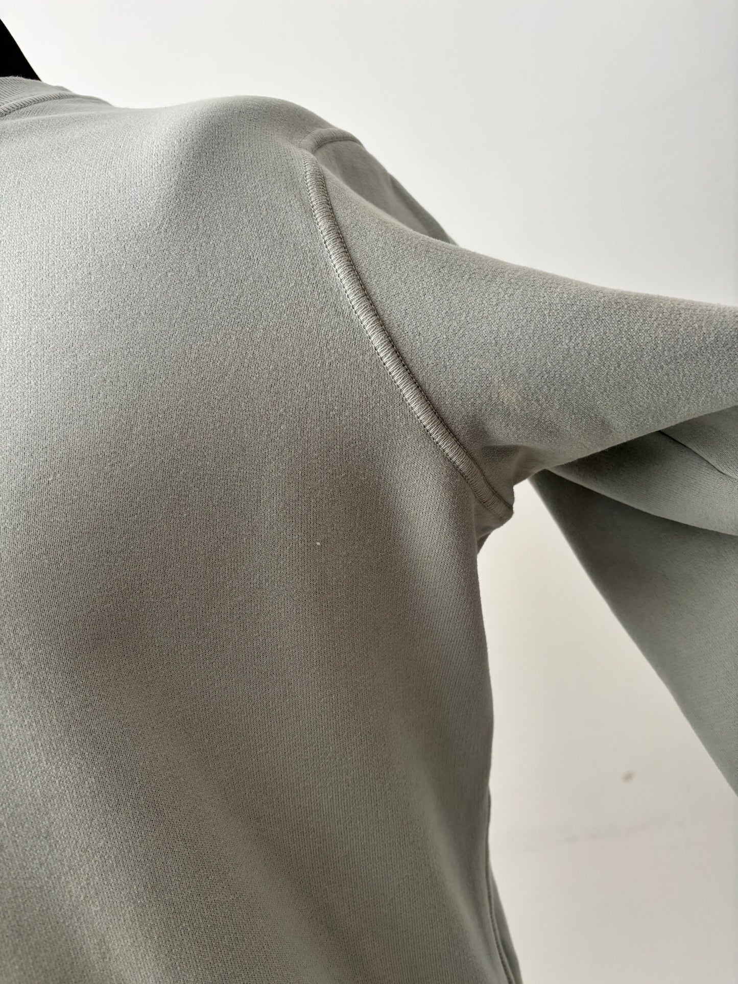 Stone Island Brushed Cotton Crew Neck Sweatshirt (Pearl Grey)