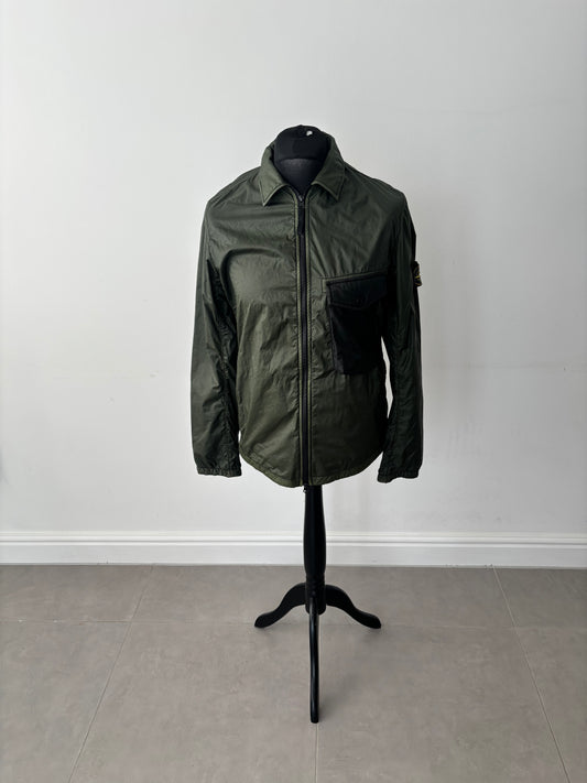 Stone Island Lamy Flock Overshirt (Green)