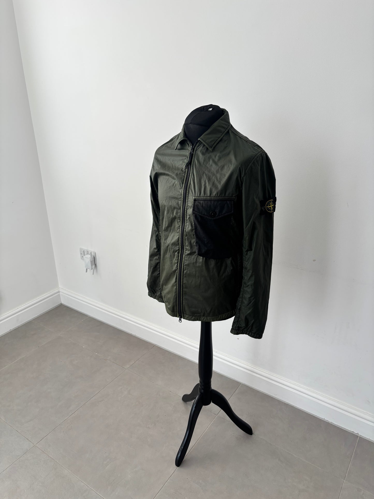 Stone Island Lamy Flock Overshirt (Green)