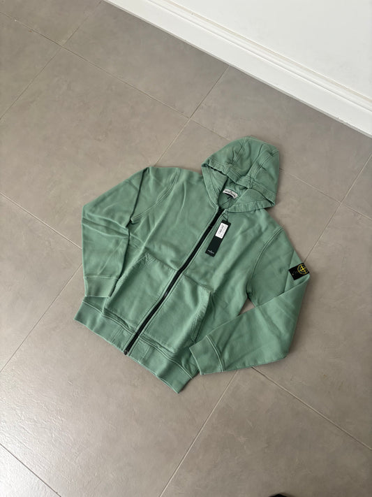 Stone Island Full Zip Hoodie (Sage)