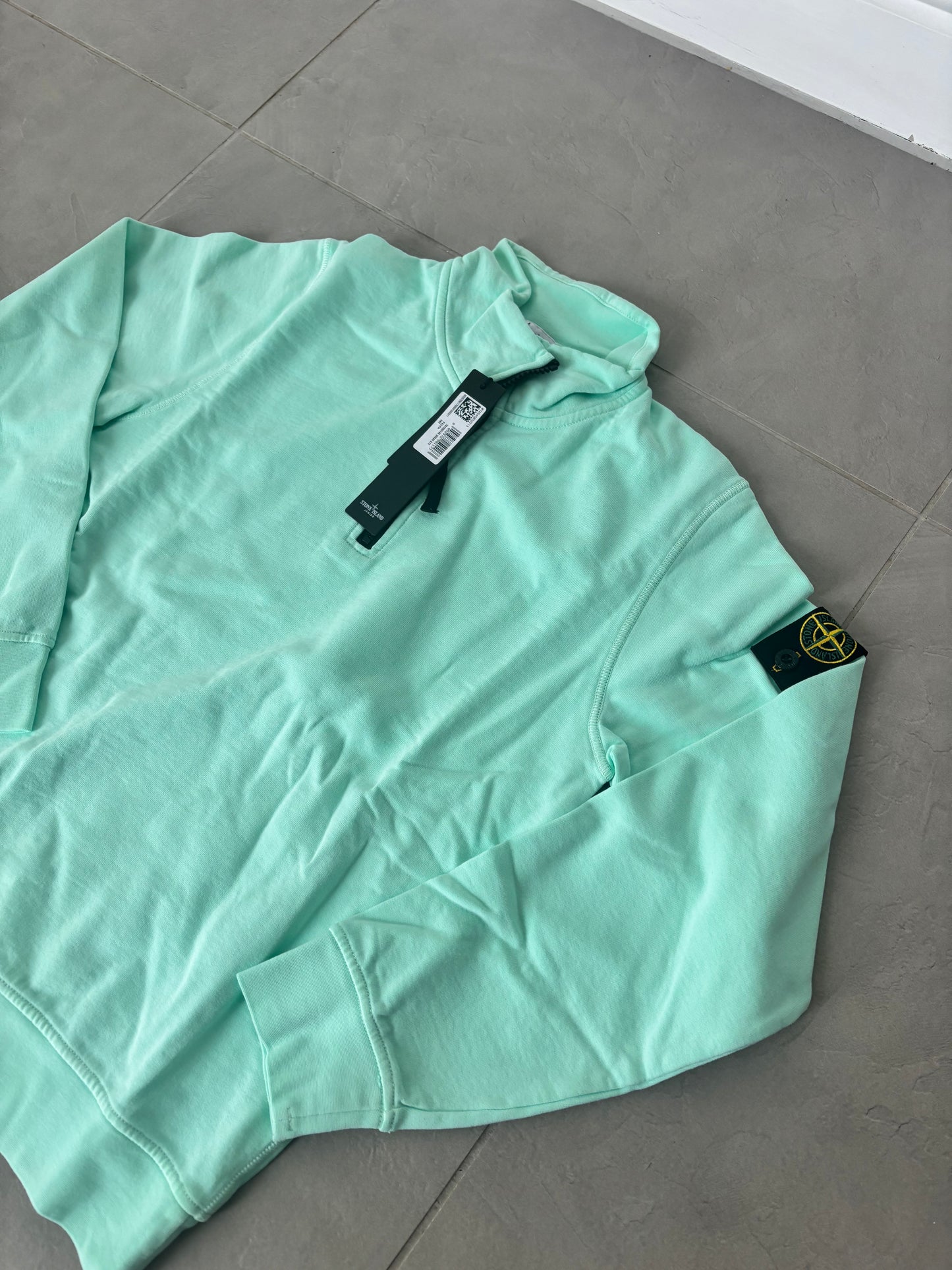 Stone Island Half Zip Sweatshirt (Aqua)