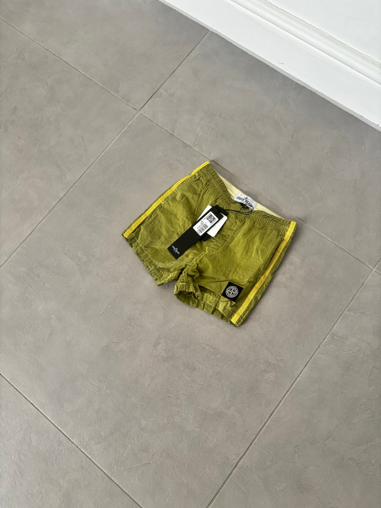 Stone Island Junior Nylon Metal Swimming Shorts (Yellow)