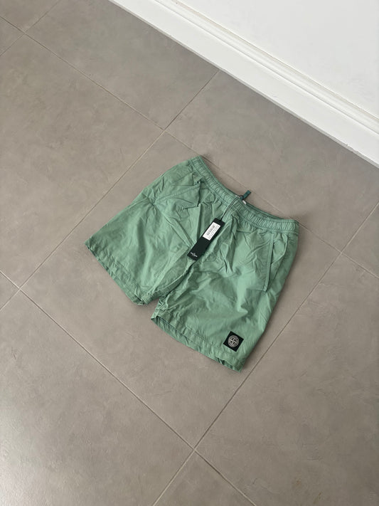 Stone Island Junior Swimming Shorts (Light Green)