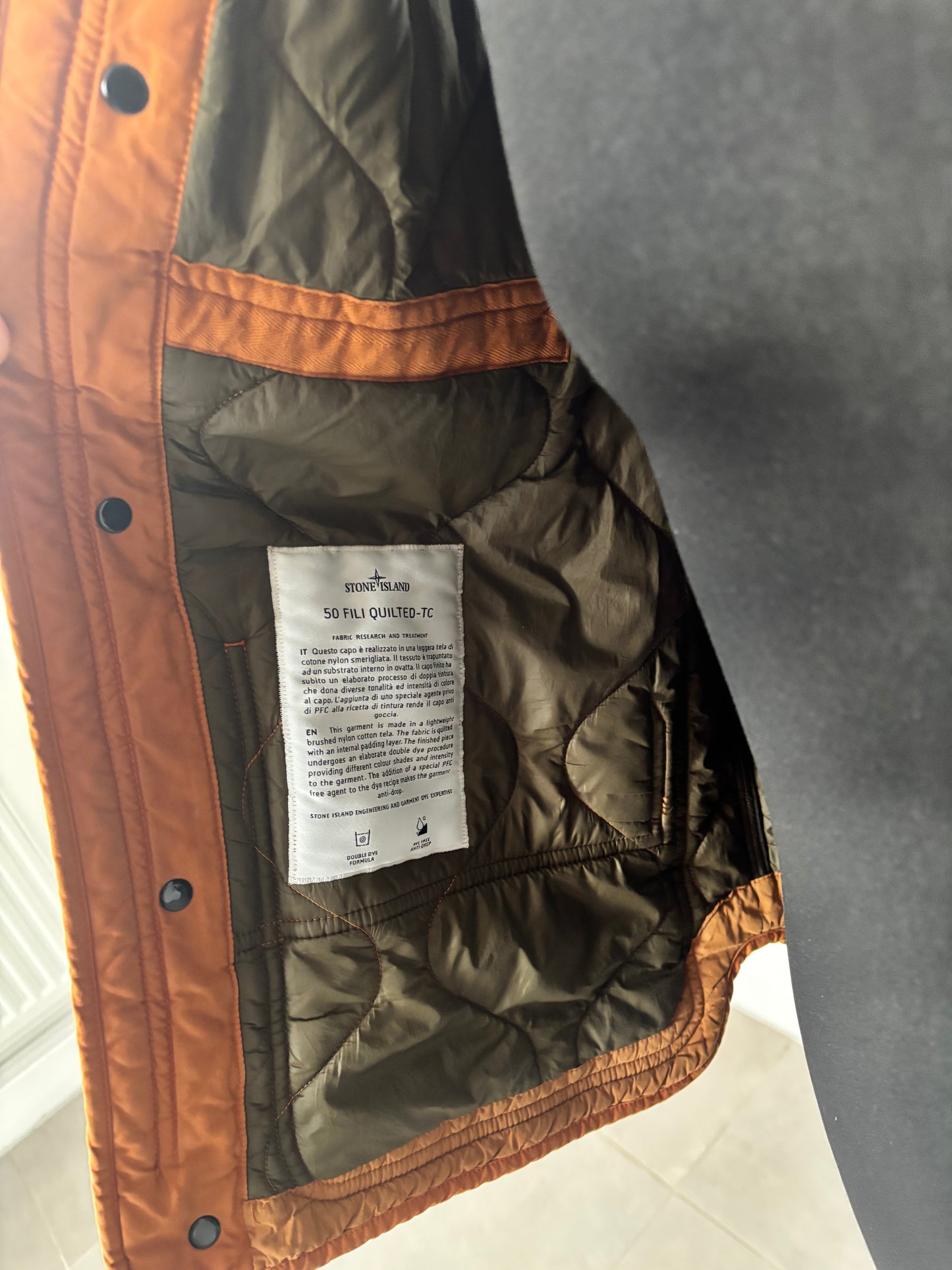 Stone Island 50 Fili Quilted-TC (Rust)