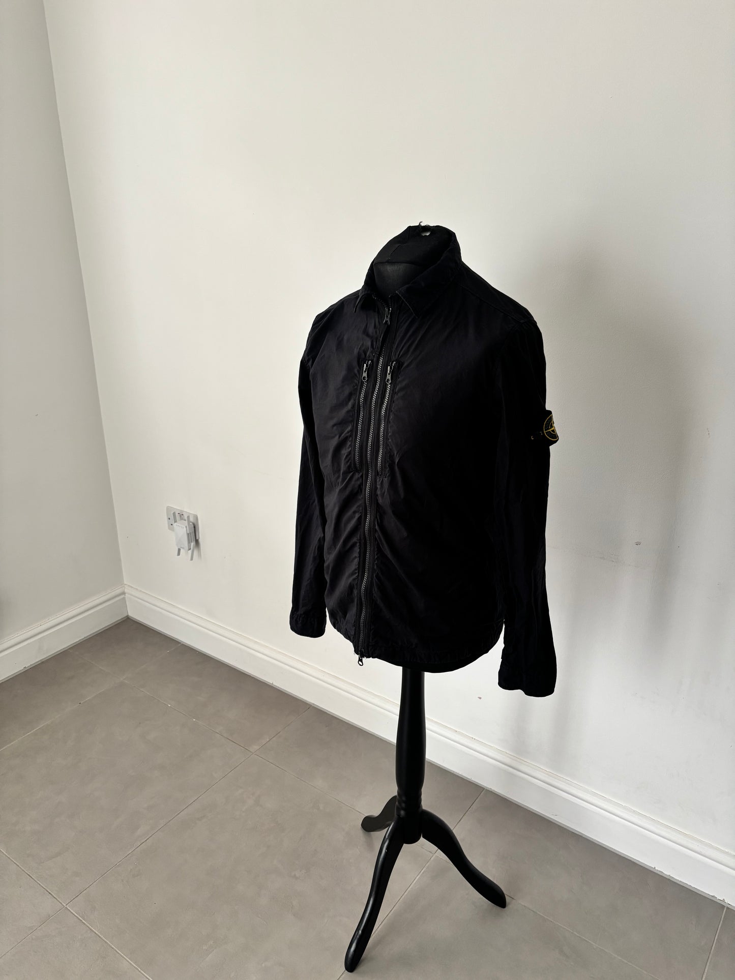Stone Island Tela Parachute Overshirt (Black)